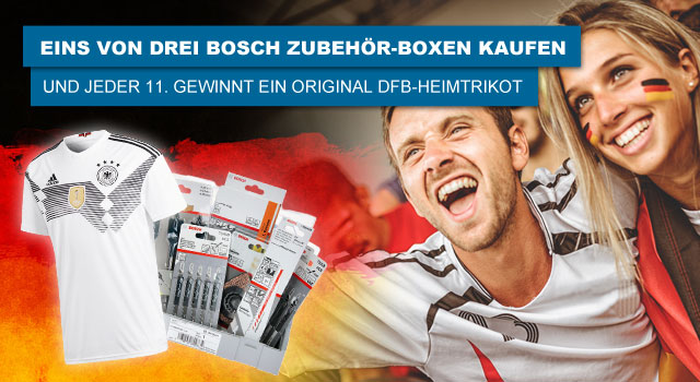Bosch Zubehör-Box kaufen - Original DFB Heimtrikot gewinnen jetzt bei myToolStore.de