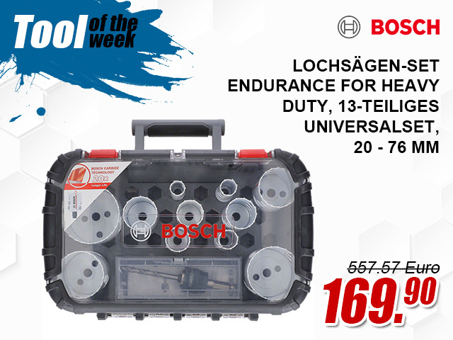 Bosch Lochsägen-Set Endurance for Heavy Duty, 13-teiliges Universalset, 20 - 76 mm - 2608594186