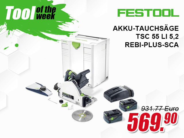 Festool Akku-Tauchsäge TSC 55 Li 5,2 REBI-Plus-SCA - 575687
