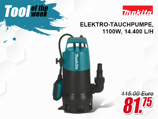 Makita Elektro-Tauchpumpe, 1100W, 14.400 l/h - PF1010